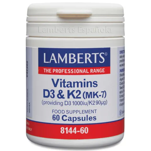 Lamberts VITAMINA D3 Y K2 60 Caps – imagen 2