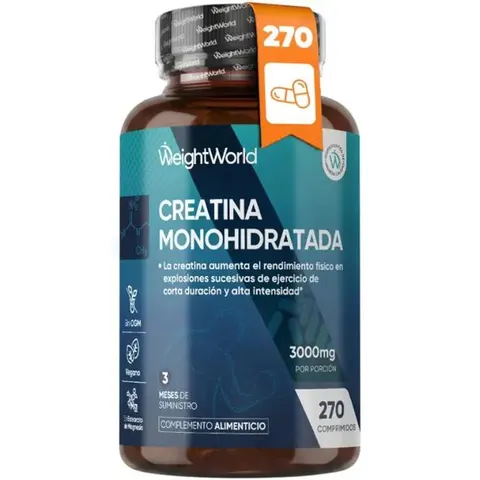 WeightWorld Creatina Monohidratada 3000mg 270 Comprimidos – imagen 2
