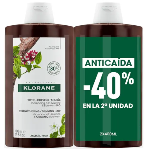 KLORANE Champú Quinina 2 x 400 ml – imagen 5