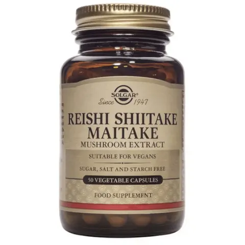 Solgar reishi shiitake maitake 50cap – imagen 2