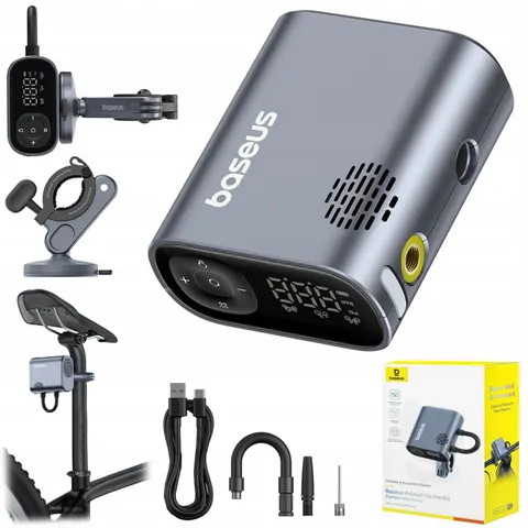 Pompka Baseus PrimeTrip Portable Bike Pump Black – zdjęcie 5