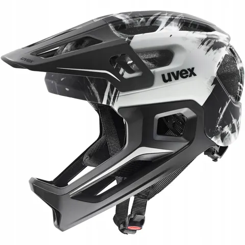 Kask rowerowy Uvex React Jr Fullface black-white 52-56cm – zdjęcie 3