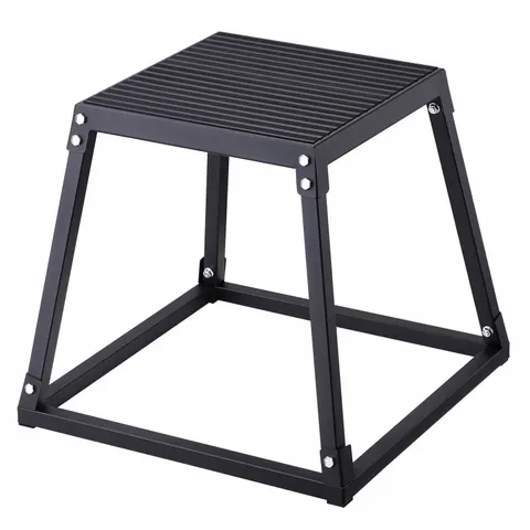 Platforma Plyometryczna Stalowa Czarna 45 cm – zdjęcie 3