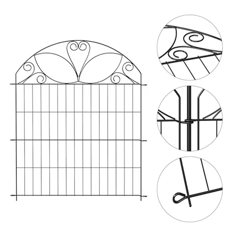 10-Panel Decorative Garden Fence Set – GD200321 – image 2