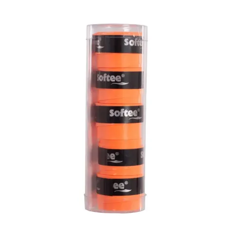 Pack 5 Overgrips Lisos Softee Tech Naranja – imagen 2