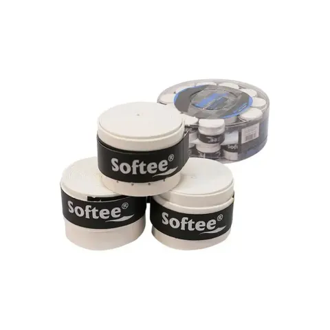 Cubo 30 Overgrips Softee Perforados Comfort Blanco – imagen 2