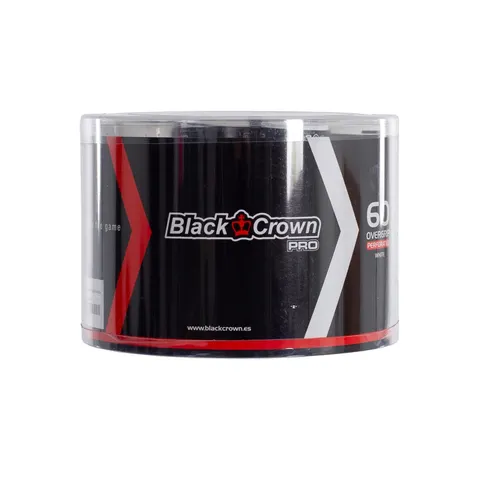 Cubo 60 Overgrips Perforados Black Crown Blanco – imagen 2