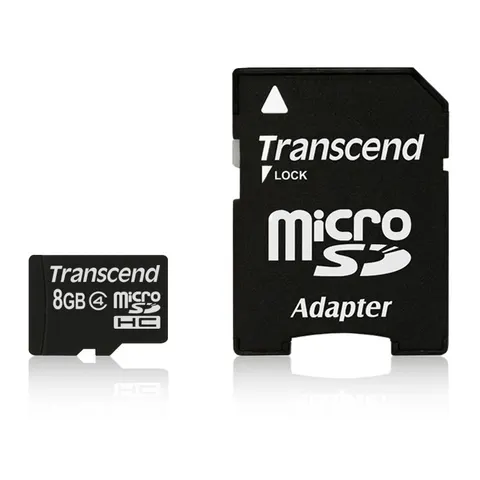 Transcend 8 Gb micro Sd microSD Sdhc Class 4 +a Sd – zdjęcie 5
