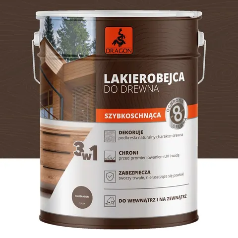 Lakierobejca do drewna 5 l Palisander Dragon – zdjęcie 2