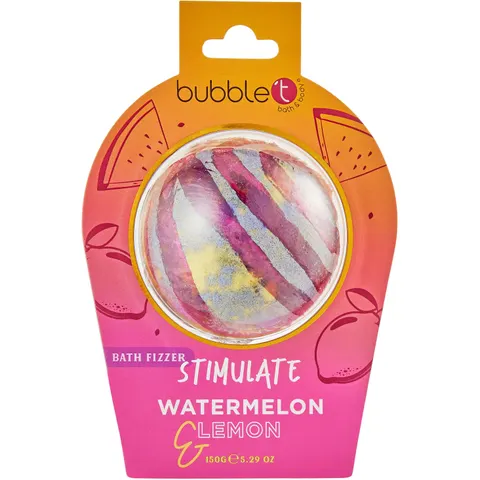 BubbleT Bath Fizzer Stimulate Watermelon & Lemon – Rosa 150 – Bild 2