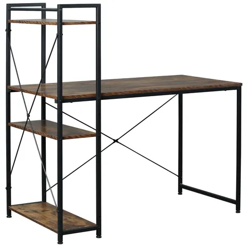 Computer Desk PC Table Study Workstation with 4 Tier Storage Shelves – image 3