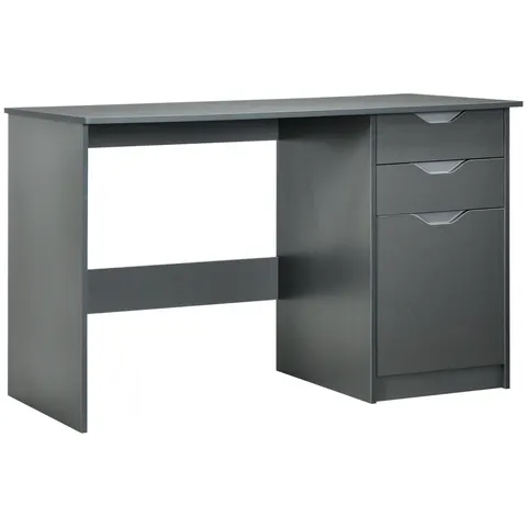 Computer Desk with Drawers, Workstation Grey – image 2