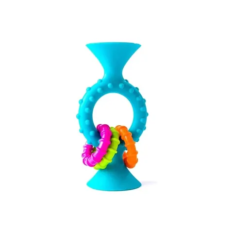 Fat Brain Pipsquigz Loops Teal Suction Toy – image 2