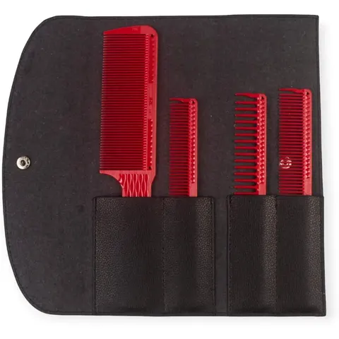 JRL - Barber Kämme rot (Set) – Bild 2