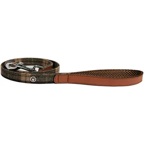 Tweed Check Leather Lead 40" x 3/4" – image 2