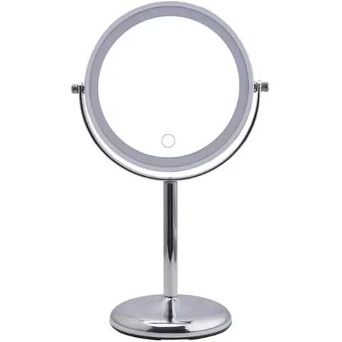 Showerdrape Iris 5x Magnifying Chrome Makeup Vanity Mirror with LED Light – image 2