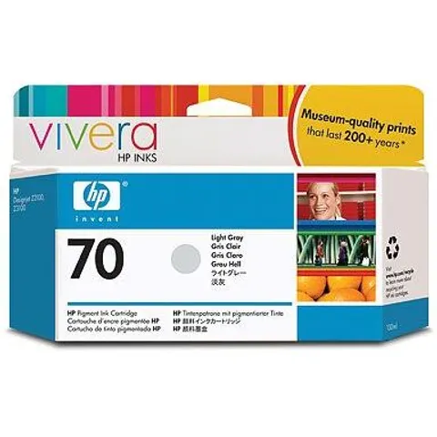 HP 70 Tinte hellgrau 130 ml Vivera – Bild 2