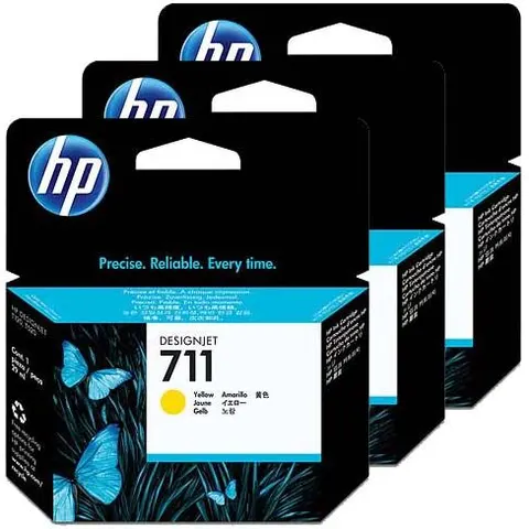 HP 711 (CZ136A) Druckerpatrone 3x Gelb - Multipack – Bild 5