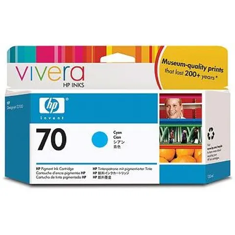 HP 70 Tinte cyan 130 ml Vivera – Bild 2