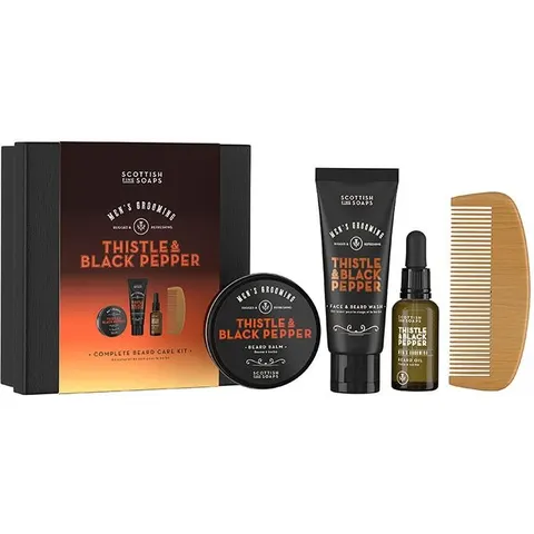 Scottish Fine Soaps Thistle & Black Pepper Complete Beard Care Kit – image 2
