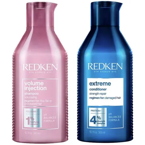 Redken Volume Injection Shampoo 300ml & Extreme Conditioner 300ml – image 2