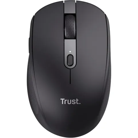 Trust Ozaa Silent Wireless Bluetooth Mouse - Rechargeable, Multi-Device, Compact, 60% Recycled Plastic, for PC/Laptop/Mac/Android - Black, New – image 2