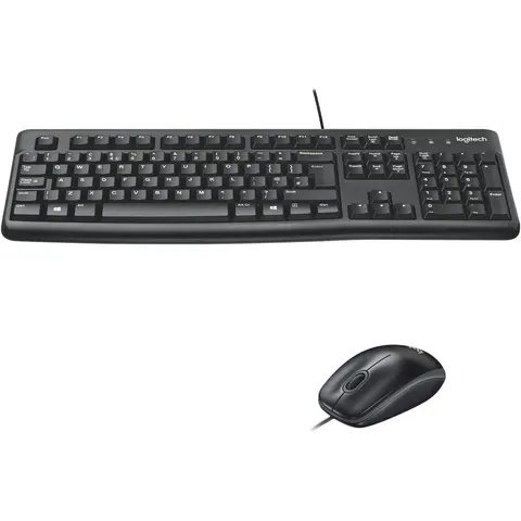 Logitech MK120 Black Wired Keyboard and Mouse Combo for Desktop & PC Computing - Reliable USB Plug and Play Set – image 2