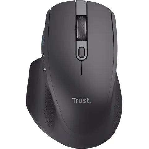 Trust Ozaa+ Multi-Device Wireless Mouse – Bluetooth & 2.4GHz, Silent, Programmable, Rechargeable, 60% Recycled Plastic, Side Scroll Wheel – Black, New – image 2