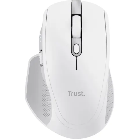 Trust Ozaa+ Multi-Device Wireless Mouse – Bluetooth & 2.4GHz, Silent, Programmable, Rechargeable, 60% Recycled Plastic, Side Scroll Wheel – White, New – image 2