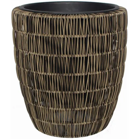 TrendLine Polyrattan Pflanztopf Ø38x42cm mit Einsatz – Bild 2