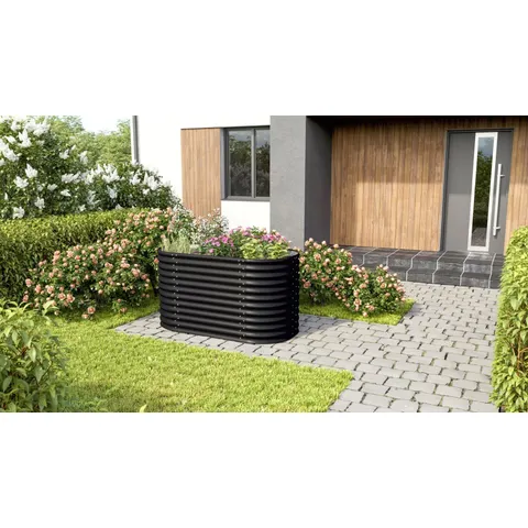 Vitavia Hochbeet Terra Basic 82 x 162 x 86 cm schwarz – Bild 2