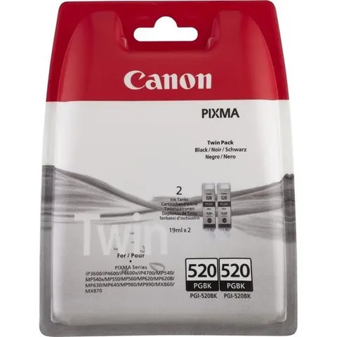 Canon PGI-520BK2 Druckerpatrone - 2x Schwarz - Multipack – Bild 2