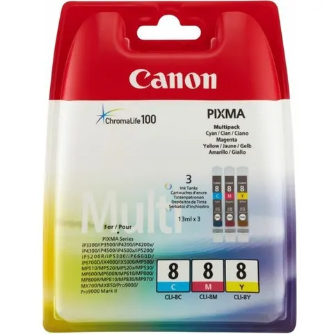 Canon CLI-8C/M/Y - 3-farbig - Druckerpatrone - Multipack – Bild 2