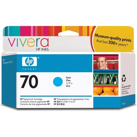 HP 70 Tinte cyan 130 ml Vivera – Bild 3
