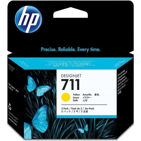 HP 711 (CZ136A) Druckerpatrone 3x Gelb - Multipack – Bild 2