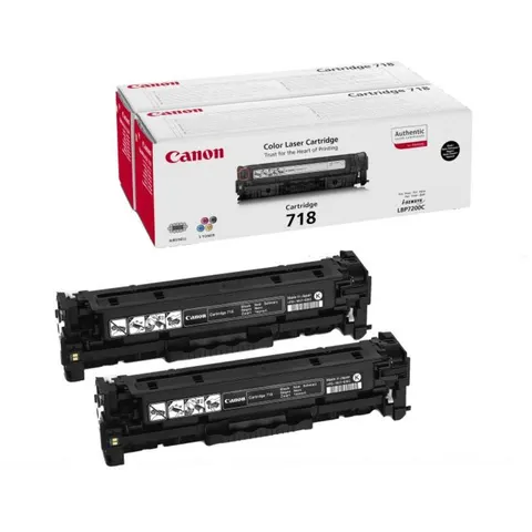 Canon 718 BK2 Toner - 2x Schwarz - Multipack – Bild 3