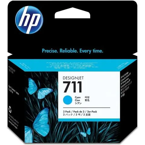 HP 711 3x Cyan Tintenpatrone – Bild 2