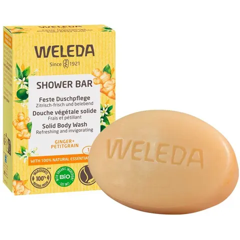 Weleda Feste Duschpflege Ingwer + Petitgrain – Bild 2