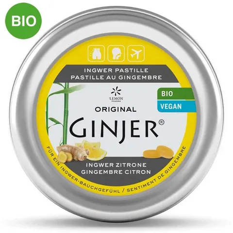 Ingwer Ginjer Pastillen Bio Zitrone – Bild 2