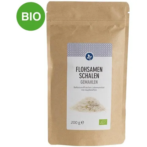 Flohsamenschalen gemahlen Bio Pulver – Bild 2