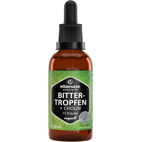 Vitamaze Bitter Tropfen + Cholin vegan – Bild 2