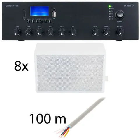 MONACOR PA-803DAP 4 room bundle Weiß – Bild 2