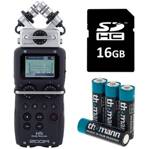 Zoom H5 SD Card 16 GB Bundle Schwarz – Bild 2