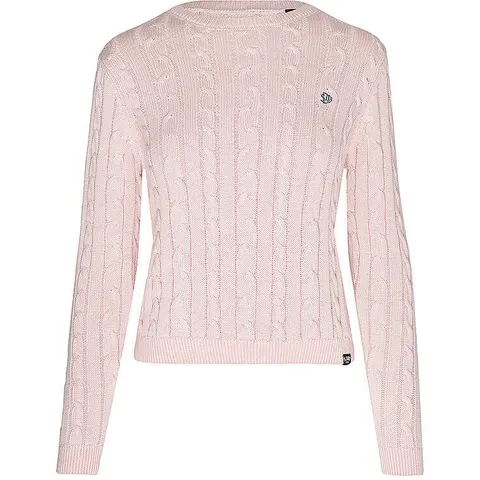 SUPERDRY Damen Sweater Essential SD&Co Cable rosa L W – Bild 2