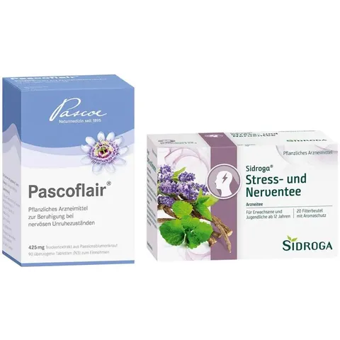 Pascoflair Beruhigungstabletten + Sidroga Stress- & Nerventee – Bild 2