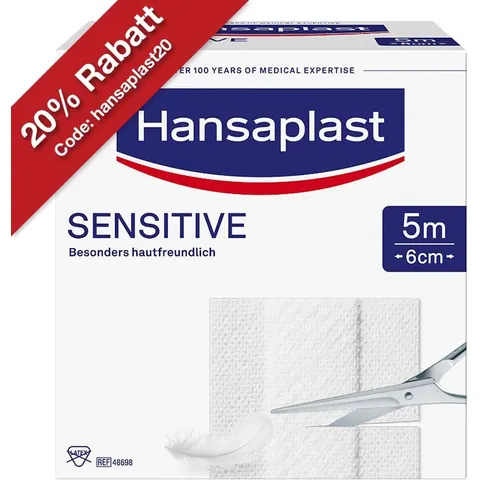 Hansaplast Sensitive Pflaster 6 cmx5 m Rolle – Bild 3