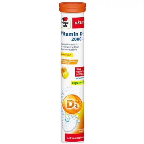 Doppelherz aktiv Vitamin D3 2000 I.E. Brausetabletten – Bild 2