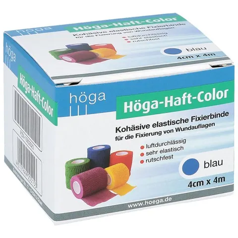 Höga Haft Color Fixierbinde 4 cmx4 m blau – Bild 2