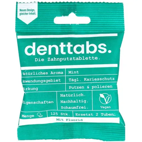 Denttabs Zahnputztabletten stevia mint – Bild 2