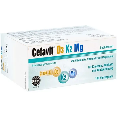 Cefavit D3 K2 Mg 2.000 I.E. Hartkapseln – Bild 2